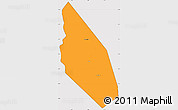 Political Simple Map of Mahdha, cropped outside