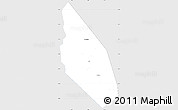 Silver Style Simple Map of Mahdha, single color outside