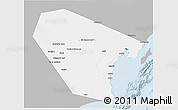 Gray 3D Map of Al Wusta, single color outside