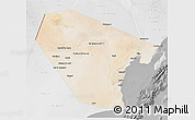 Satellite 3D Map of Al Wusta, lighten, desaturated