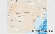 Satellite 3D Map of Al Wusta, shaded relief outside