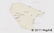 Shaded Relief 3D Map of Al Wusta, cropped outside