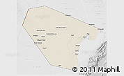 Shaded Relief 3D Map of Al Wusta, lighten, desaturated