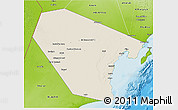 Shaded Relief 3D Map of Al Wusta, physical outside