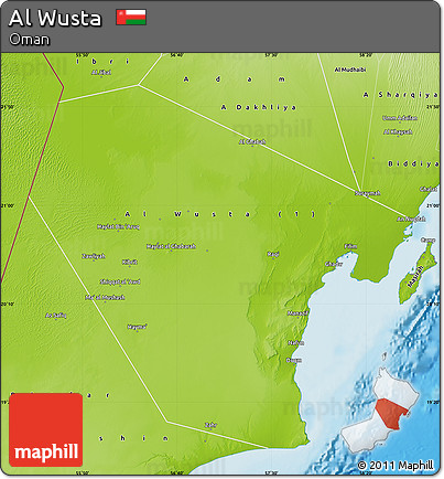 Physical Map of Al Wusta