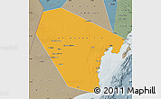 Political Map of Al Wusta, semi-desaturated