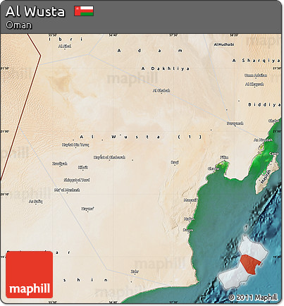 Satellite Map of Al Wusta
