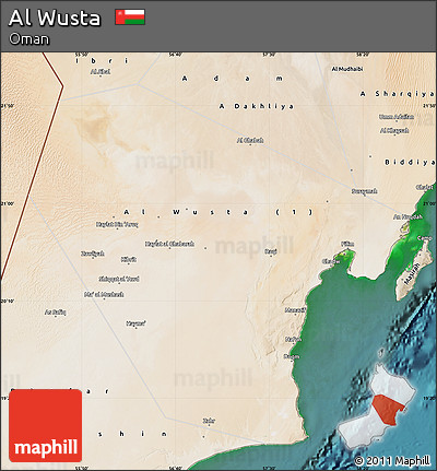 Satellite Map of Al Wusta