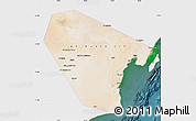 Satellite Map of Al Wusta, single color outside