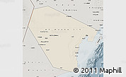 Shaded Relief Map of Al Wusta, semi-desaturated
