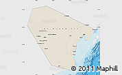 Shaded Relief Map of Al Wusta, single color outside