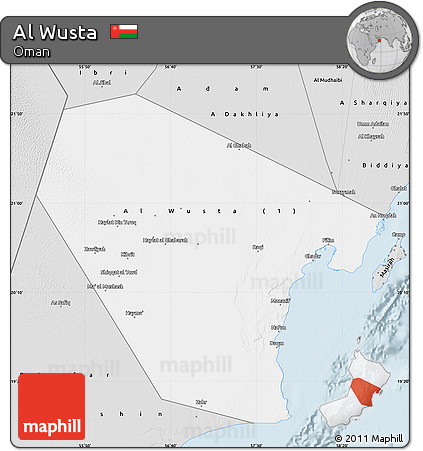 Silver Style Map of Al Wusta