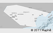 Gray Panoramic Map of Al Wusta, single color outside