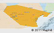 Political Panoramic Map of Al Wusta, lighten