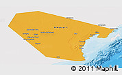 Political Panoramic Map of Al Wusta, single color outside