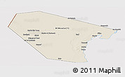 Shaded Relief Panoramic Map of Al Wusta, cropped outside