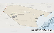 Shaded Relief Panoramic Map of Al Wusta, lighten