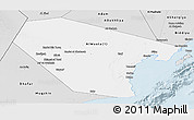 Silver Style Panoramic Map of Al Wusta