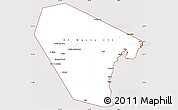 Classic Style Simple Map of Al Wusta, cropped outside