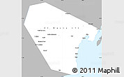 Gray Simple Map of Al Wusta, single color outside
