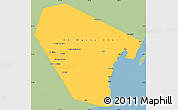 Savanna Style Simple Map of Al Wusta, single color outside