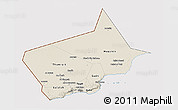 Shaded Relief 3D Map of Dhofar, cropped outside