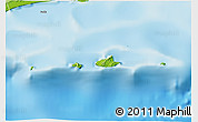 Physical 3D Map of Al Halaniyat Isl.