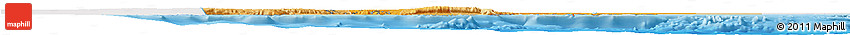 Political Shades Horizon Map of Dhofar, single color outside