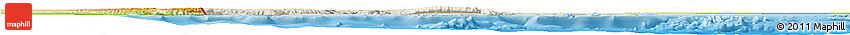 Shaded Relief Horizon Map of Dhofar, physical outside