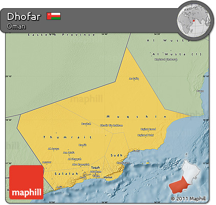 Savanna Style Map of Dhofar