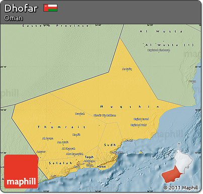 Savanna Style Map of Dhofar