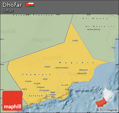 Savanna Style Map of Dhofar