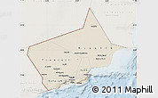 Shaded Relief Map of Dhofar, lighten