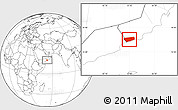 Blank Location Map of Salalah