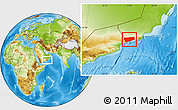 Physical Location Map of Salalah