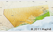Physical Map of Salalah, lighten
