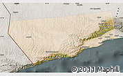 Satellite Map of Salalah, semi-desaturated