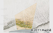 Satellite 3D Map of Taqah, lighten, semi-desaturated