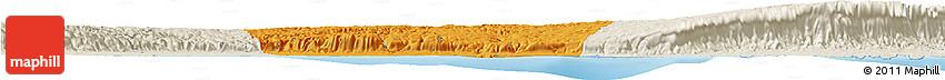 Political Horizon Map of Taqah, shaded relief outside
