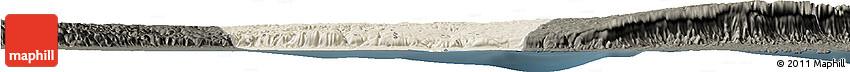 Shaded Relief Horizon Map of Taqah, darken