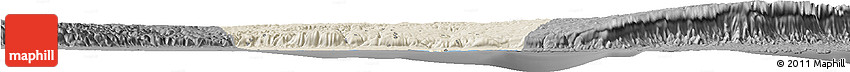 Shaded Relief Horizon Map of Taqah, darken, desaturated