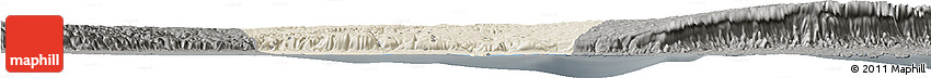 Shaded Relief Horizon Map of Taqah, darken, semi-desaturated