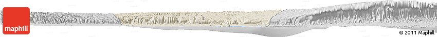 Shaded Relief Horizon Map of Taqah, desaturated