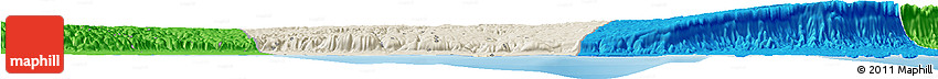 Shaded Relief Horizon Map of Taqah, political outside
