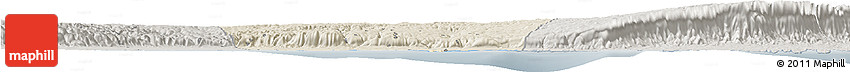 Shaded Relief Horizon Map of Taqah, semi-desaturated