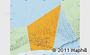 Political Map of Taqah, lighten