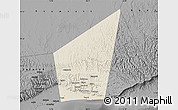 Shaded Relief Map of Taqah, darken, desaturated