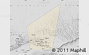 Shaded Relief Map of Taqah, desaturated