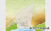 Shaded Relief Map of Taqah, physical outside