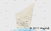 Shaded Relief Map of Taqah, single color outside